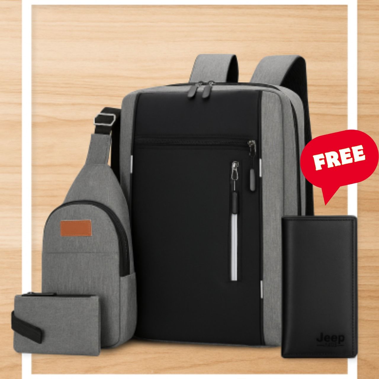 Premium Travel Bag Set 3.1 + FREE Jeep Wallet!